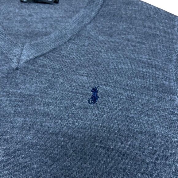 Polo Ralph Lauren Black Label Cashmere Men’s Gray Sweater Large - Picture 2 of 8